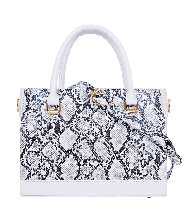 White Snake Elegance Handbag