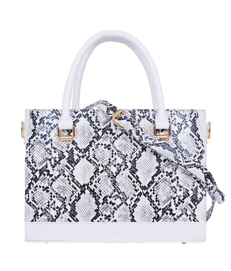 White Snake Elegance Handbag