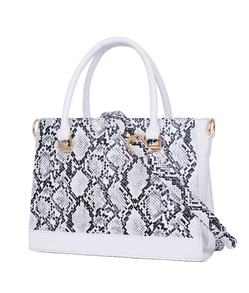 White Snake Elegance Handbag