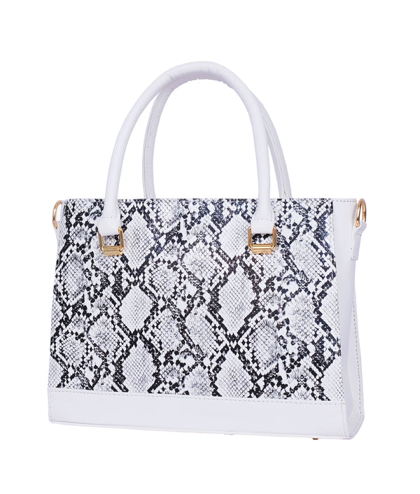 White Snake Elegance Handbag